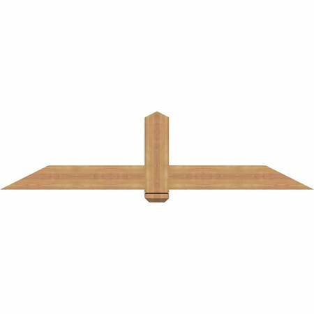 Ekena Millwork Eugene Smooth Timber Gable Bracket, Western Red Cedar, 72"W x 18"H x 5 1/2"D x 5 1/2"F, 6/12 Pitch GBW072X18X0606EUG00SWR